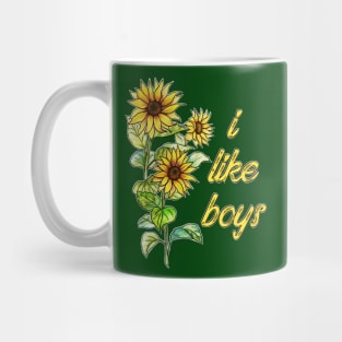 I Like Boys (Flowers) Mug